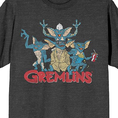 Men's Gremlins Group Character Art Short Sleeve Graphic Tee