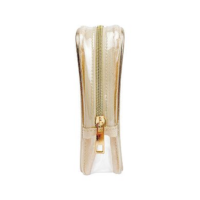 "Hello Beautiful" Clear Makeup Bag with Travel Bottles