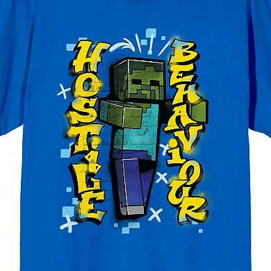 Men's Minecraft Cursed Zombie Short Sleeve Graphic Tee