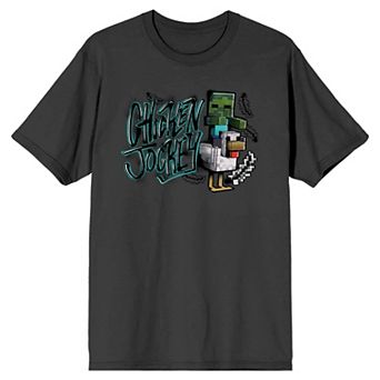 Men's Minecraft Chicken Jockey Short Sleeve Graphic Tee