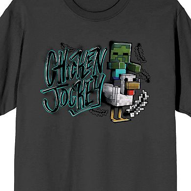 Men's Minecraft Chicken Jockey Short Sleeve Graphic Tee