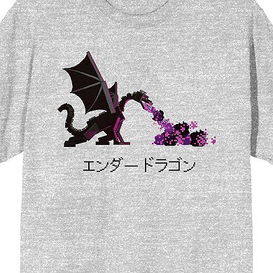 Men's Minecraft Fire Breathing Short Sleeve Graphic Tee