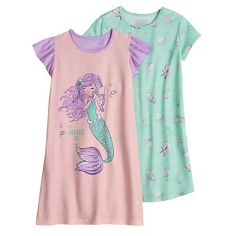 Girls 4-12 Cuddl Duds® 2 pk Printed Nightgowns