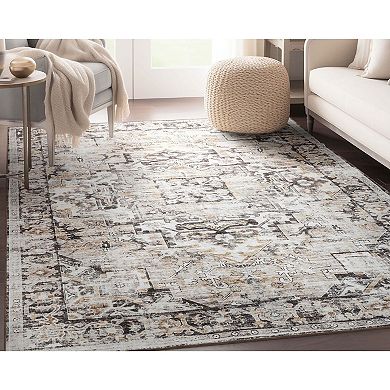 Well Woven Elle Basics Rendezvous Beige Vintage Medallion Area Rug