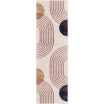 Well Woven Omaha Laslow Ivory Modern Geometric Area Rug