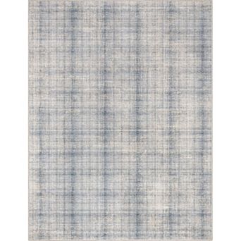 Well Woven Abstract Rio Blue Cream Modern Plaid Area Rug