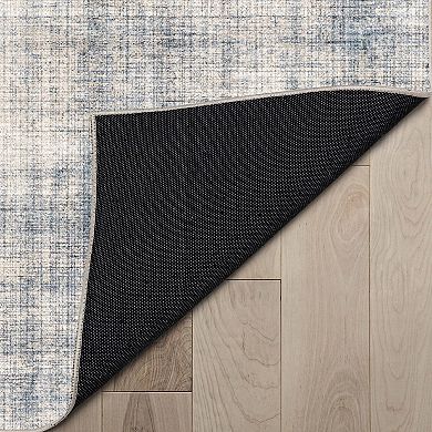 Well Woven Abstract Rio Blue Cream Modern Plaid Area Rug