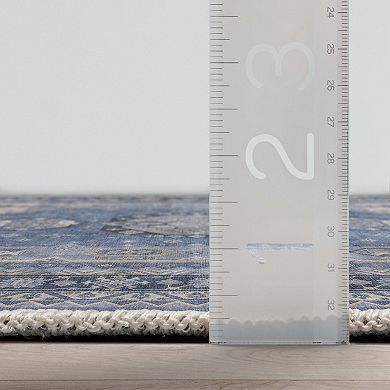 Well Woven Apollo Nicosia Vintage Faded Medallion Area Rug