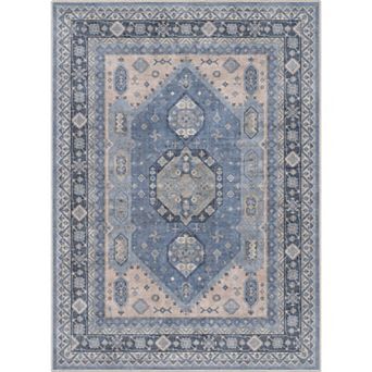 Well Woven Apollo Nicosia Vintage Faded Medallion Area Rug