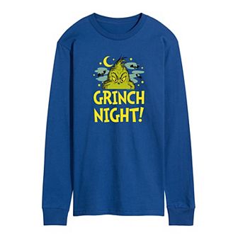 Men's Dr. Seuss Grinch Night Long Sleeve Graphic Tee