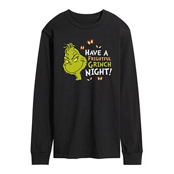Men's Dr. Seuss Grinch Have A Frightful Long Sleeve Graphic Tee