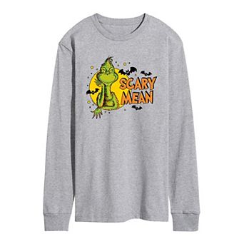 Men's Dr. Seuss Grinch Scary Mean Long Sleeve Graphic Tee