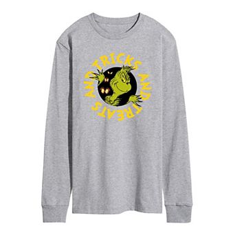 Men's Dr. Seuss Grinch Tricks And Treats Long Sleeve Graphic Tee
