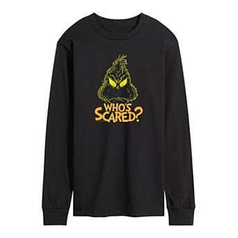 Men's Dr. Seuss Grinch Who's Scared Long Sleeve Graphic Tee