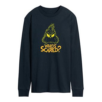 Men's Dr. Seuss Grinch Who's Scared Long Sleeve Graphic Tee