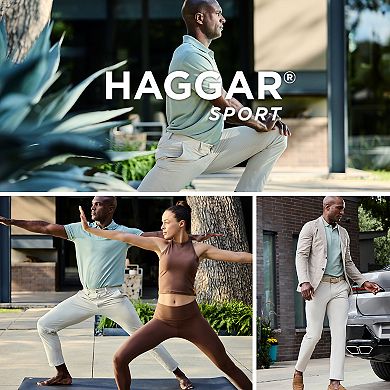 Men's Haggar® Sport Travel Performance Straight Fit Flat Front Pants