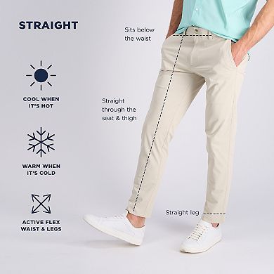 Men's Haggar® Sport Travel Performance Straight Fit Flat Front Pants