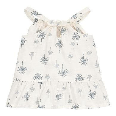 Toddler Girl Carter's 2-Piece Palm Tree Floral Top & Shorts Set