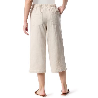 Women's Gloria Vanderbilt Drawstring Waist Wide Leg Capris