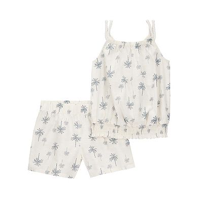 Girls 4-8 Carter's Palm Tree Floral Tank Top and Short 2-Piece Set