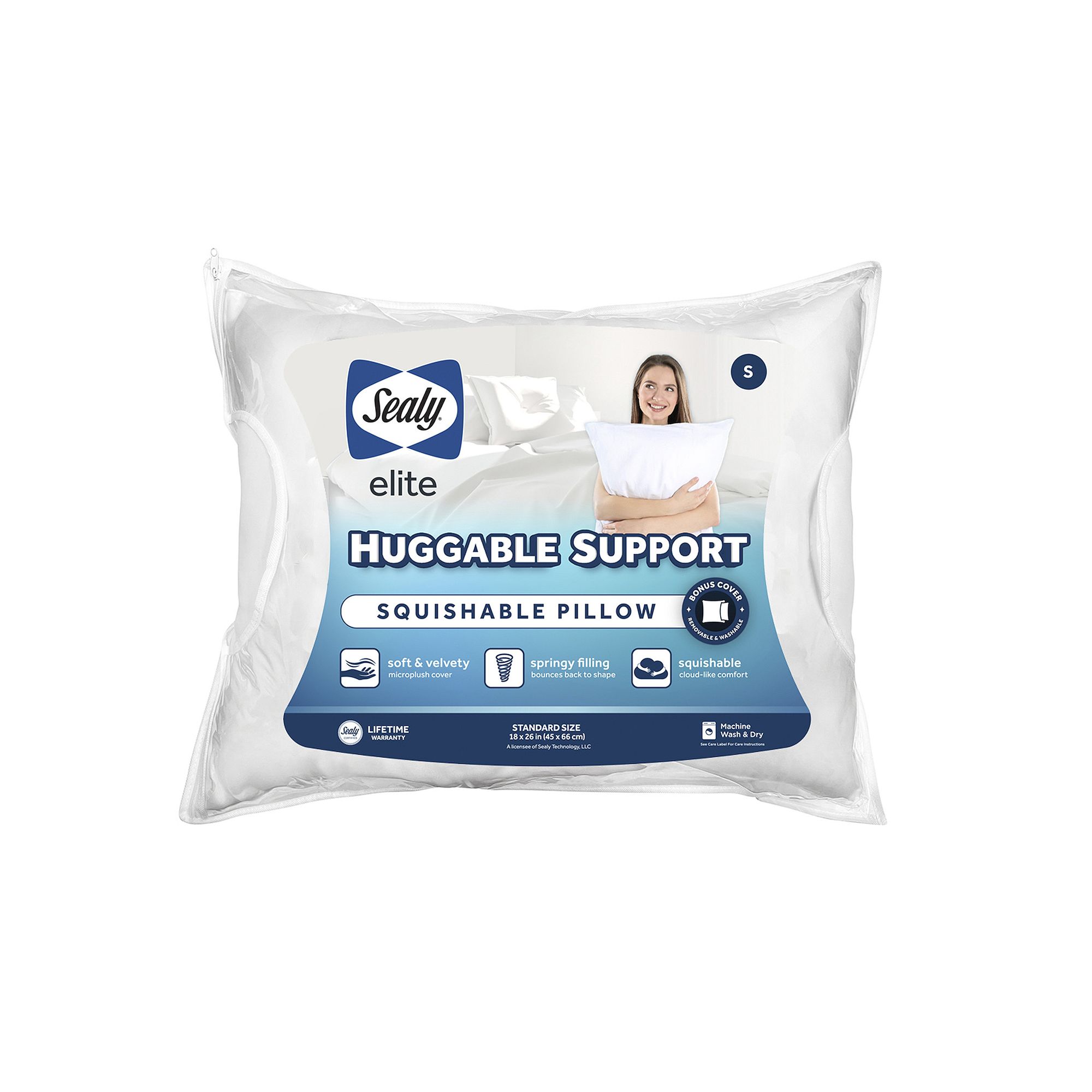 Sealy Elite Huggable Pillow, White