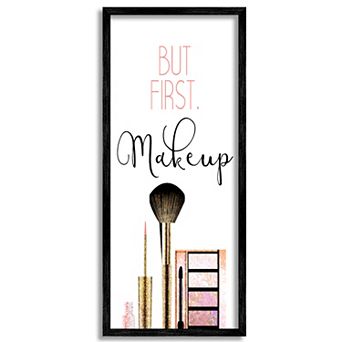 Stupell Home Decor Makeup Fashion Designer Modern Framed Canvas Wall Art