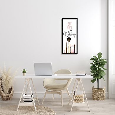 Stupell Home Decor Makeup Fashion Designer Modern Framed Canvas Wall Art