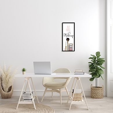 Stupell Home Decor Makeup Fashion Designer Modern Framed Canvas Wall Art