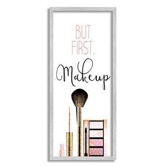 Stupell Home Decor Makeup Fashion Designer Modern Framed Canvas Wall Art