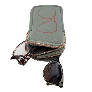 MYTAGALONGS Double Eyeglass Travel Case