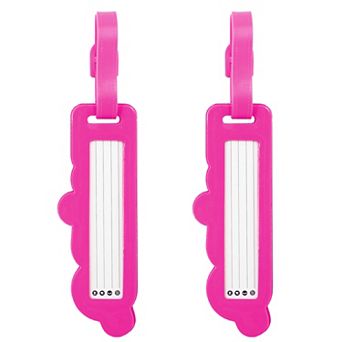 MYTAGALONGS Jumbo Rubber Luggage Tags "Mine" 2 pc Set