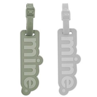 MYTAGALONGS Jumbo Rubber Luggage Tags "Mine" 2 pc Set