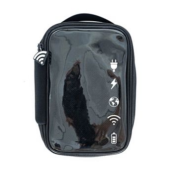 MYTAGALONGS Clear-Faced Electronics Organizer Travel Case