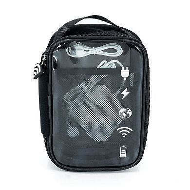 MYTAGALONGS Clear-Faced Electronics Organizer Travel Case