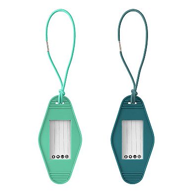 MYTAGALONGS Vintage Hotel Key Luggage Tags 2-Piece Set