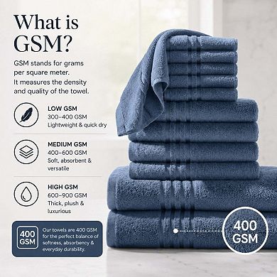 Brylanehome 12 Piece Zero-twist Bath Towel Set