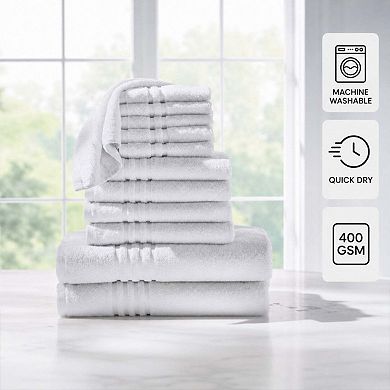 Brylanehome 12 Piece Zero-twist Bath Towel Set
