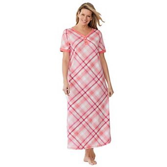 Dreams & Co. Plus Size Long Henley Sleepshirt