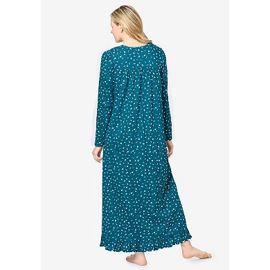 Dreams & Co. Plus Size Long-Sleeve Gown