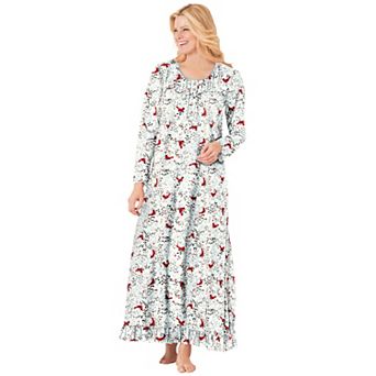 Dreams & Co. Plus Size Long-Sleeve Gown