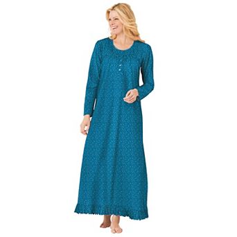 Dreams & Co. Plus Size Long-Sleeve Gown