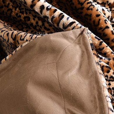 Marcielo Faux Fur Throw Blanket Leopard Cheetah Bed Blanket