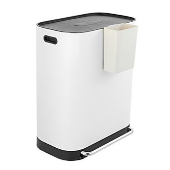 Beni Kitchen Trash/recycling 16-gallon Double-bucket Step Trash Can With Odor Filter And Lid Support