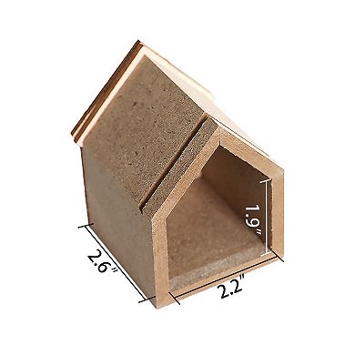 Polar Elegance Xmas Wooden Advent Calendar With 24 Pcs Houses To Fill Small Gifts Home Decoration