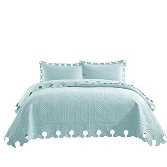 Marcielo 3 pc 100% Cotton Oversized Quilt Bedspread Set