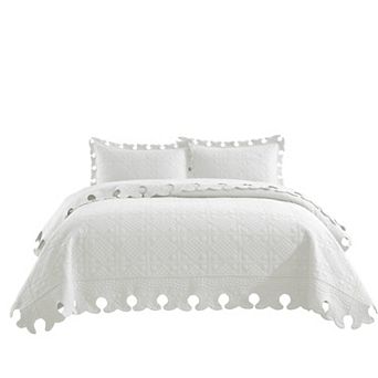 Marcielo 3 pc 100% Cotton Oversized Quilt Bedspread Set