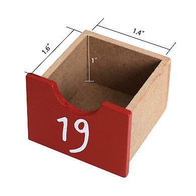 Polar Elegance Wooden Advent Calendar With 24 Drawers And Led Lighting Christmas Decoration
