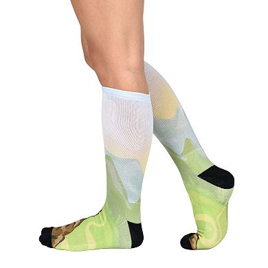 Sierra Socks Hikers Haven Pattern Coolmax Socks, Nature Collection For Men & Women Knee High Socks