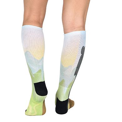 Sierra Socks Hikers Haven Pattern Coolmax Socks, Nature Collection For Men & Women Knee High Socks