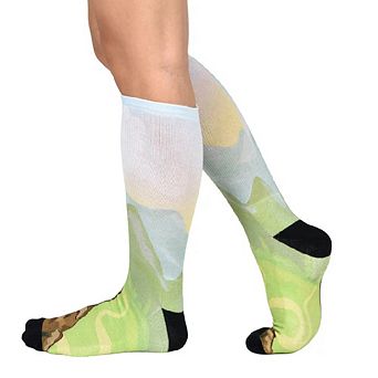 Sierra Socks Hikers Haven Pattern Coolmax Socks, Nature Collection For Men & Women Knee High Socks